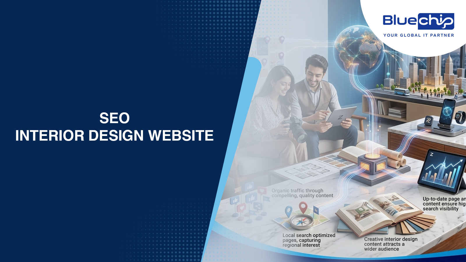 BlueChip SEO services for interior design websites boost organic traffic and local search visibility